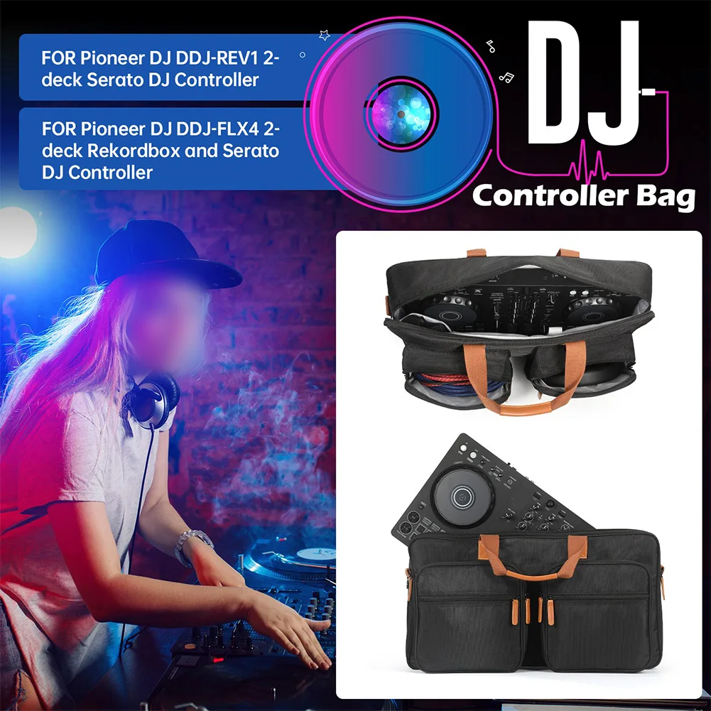 파이오니어 DDJ-FLX4/10 2/4-덱 DJ 턴테이블 다기능 방수 컨트롤러 기그백용 1pc 디스크 플레이어 보관 가방