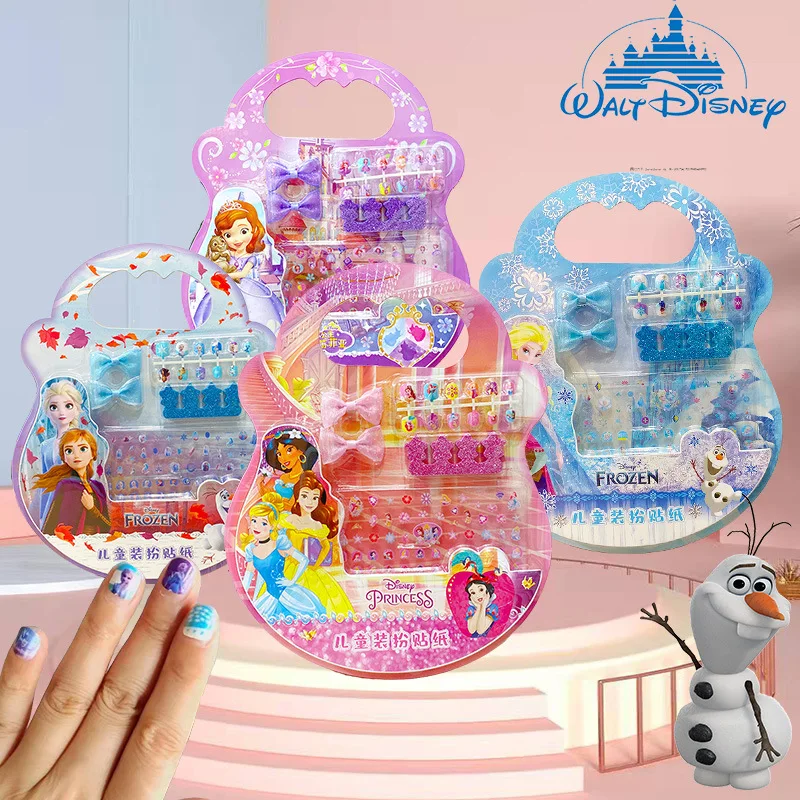

Набор наклеек для ногтей Disney Frozen для детей, самоклеящаяся спинка, украшение для вечеринки, праздничный подарок