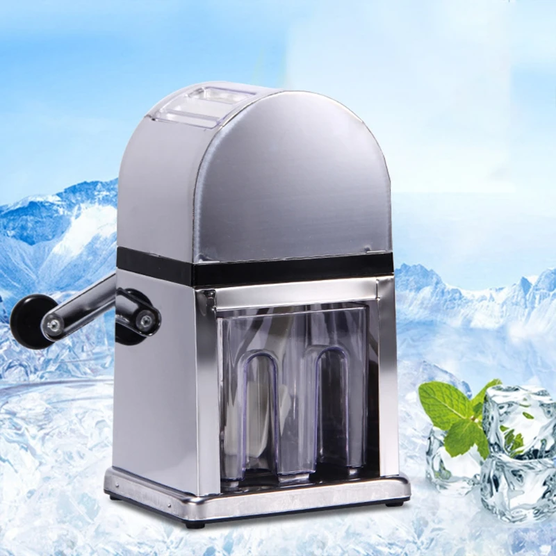 D0AB Household Mini Easy Ice Shaver Crusher Handheld Snow Manual Crushing Ice Machine Fried Ice Machine Kitchen Tool