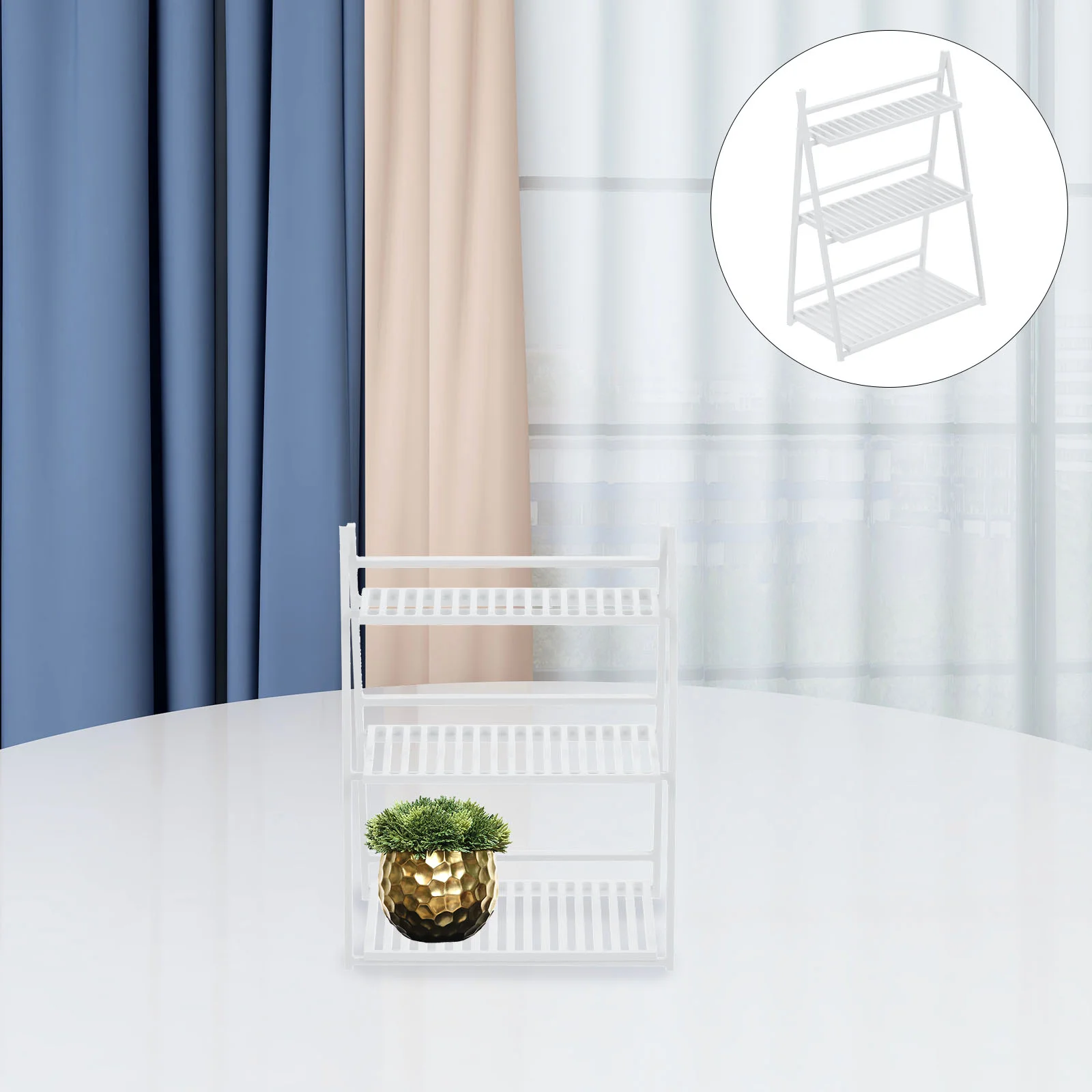 

Mini Floor Stand Furniture Models Flower Adornment Bookshelf Decor House Bracket Small Miniature Abs Storage Shelves