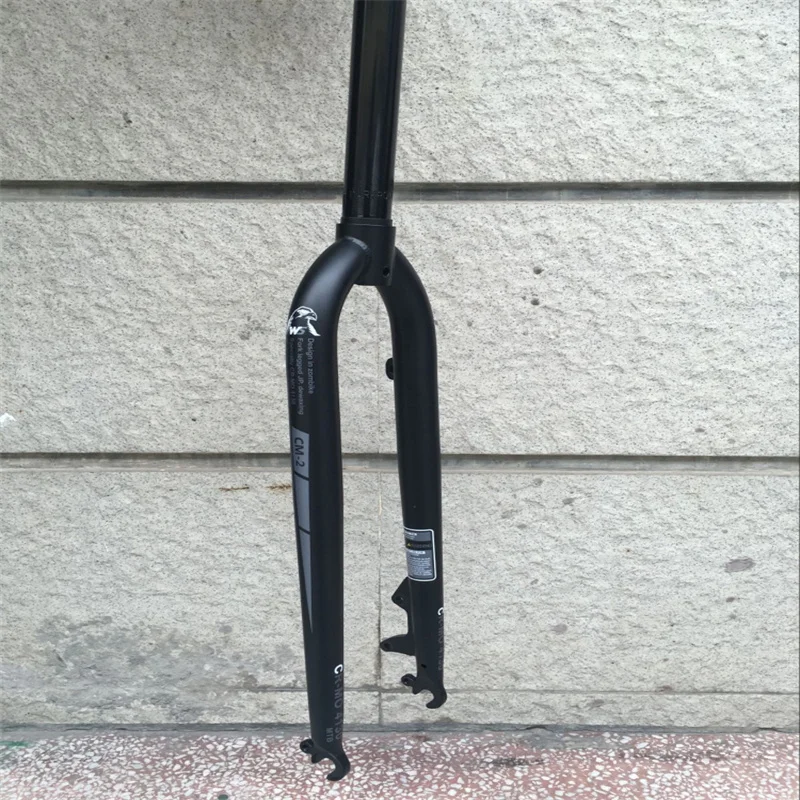

Mountain Bike Chrome Molybdenum Steel Front Fork, Retro, 26 ", 27.5", Hard, Titanium Color, Brushed