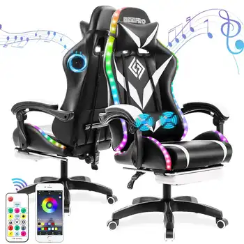 RGB Gaming Chair with Bluetooth & Massage 1