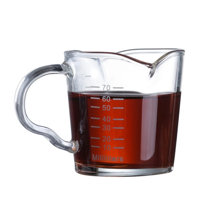 Large Glass Measuring Cup Round Clear Food Grade Borosilicate Household Milk Coffee Drink Handgrip Mugs 450ML
