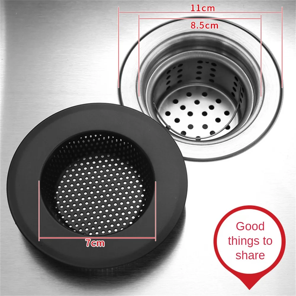 Kitchen Sink Filter Stainless Steel Mesh Sink Strainer Bathroom Strainer Drain Hole Trap Waste Screen Tools