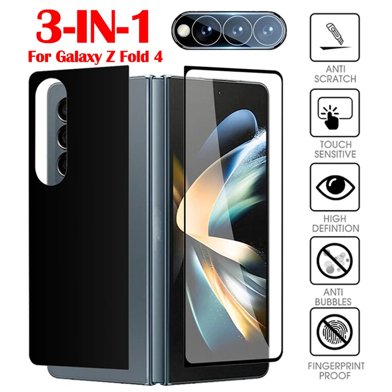 

Закаленное стекло 3 в 1 с полным покрытием для передней и задней панели для Samsung Galaxy Z, складывающееся стекло для детской фотокамеры, Взрывозащищенная HD-пленка