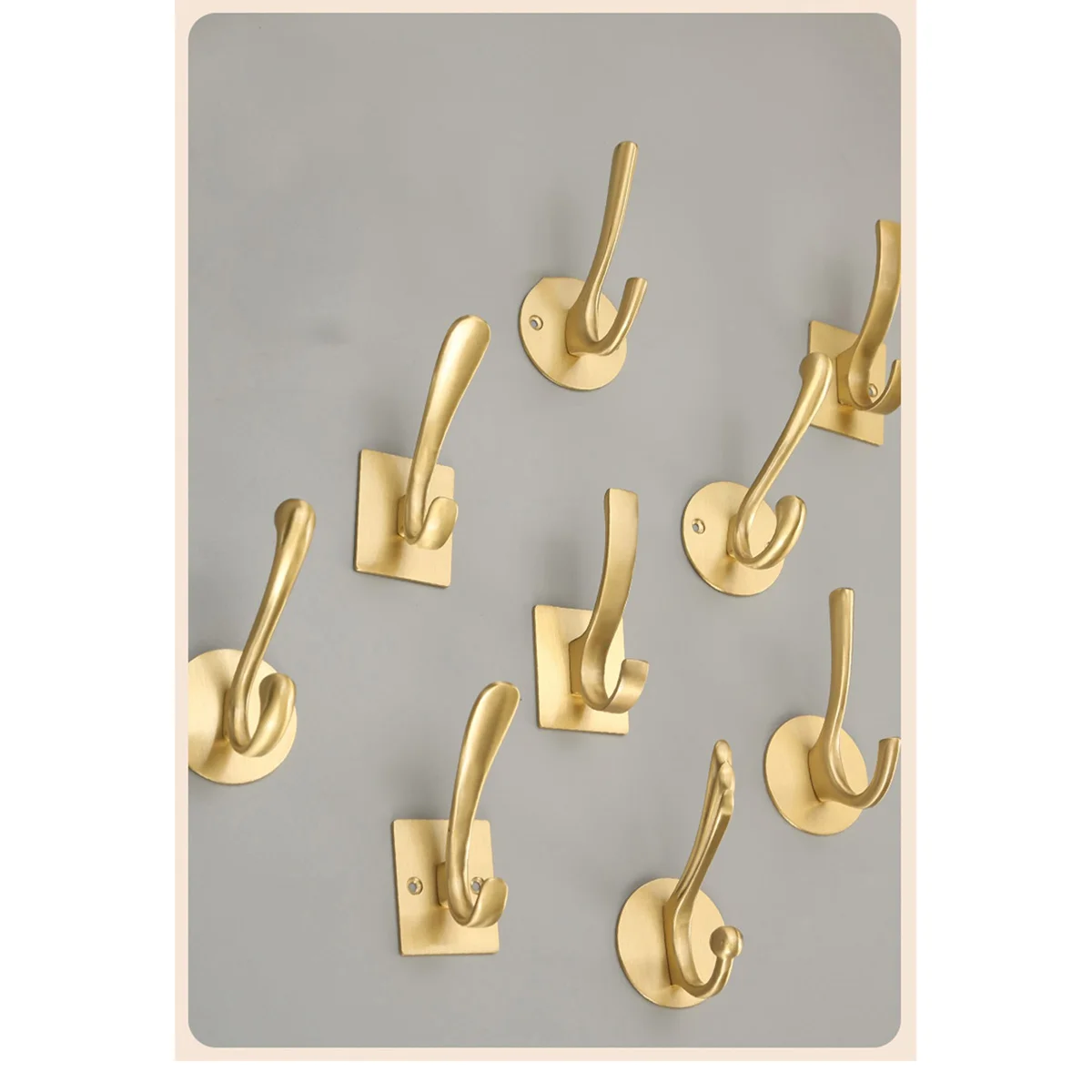Brass Hook Creative Nordic Clothes Hook Door Wardrobe Shoe Cabinet Single Hanging Clothes Hook Wall Hanging 2