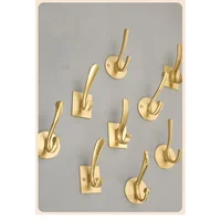 Brass Hook Creative Nordic Clothes Hook Door Wardrobe Shoe Cabinet Single Hanging Clothes Hook Wall Hanging 2