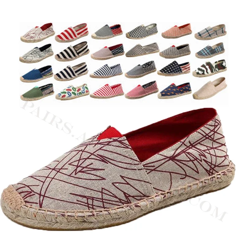 Casual Shoes Casual Sneakers Fashion Sneakers Summer Linen Casual Flats Espadrilles Loafers Canvas Shoes Fisherman Driving Footwear for Women Men