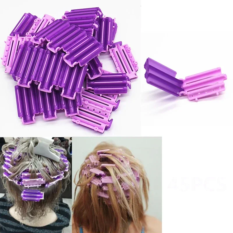 20pcs/bag Hair Clip Wave Perm Rod Bars Corn Curler DIY Curler Fluffy Clamps Rollers Fluffy Hair Roots Perm Styling Tools