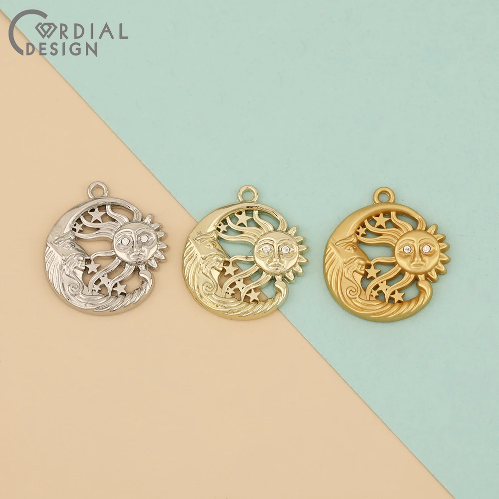 

Cordial Design 50Pcs 21*23MM DIY Charms/Jewelry Accessories/Sun And Moon Shape/Pendant/Hand Made/Jewelry Findings & Components