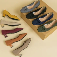 Women high shoes large 42/43 multi-color pointed knitting breathable comfortable anti-skid rubber soled work shoes 2023 new 1