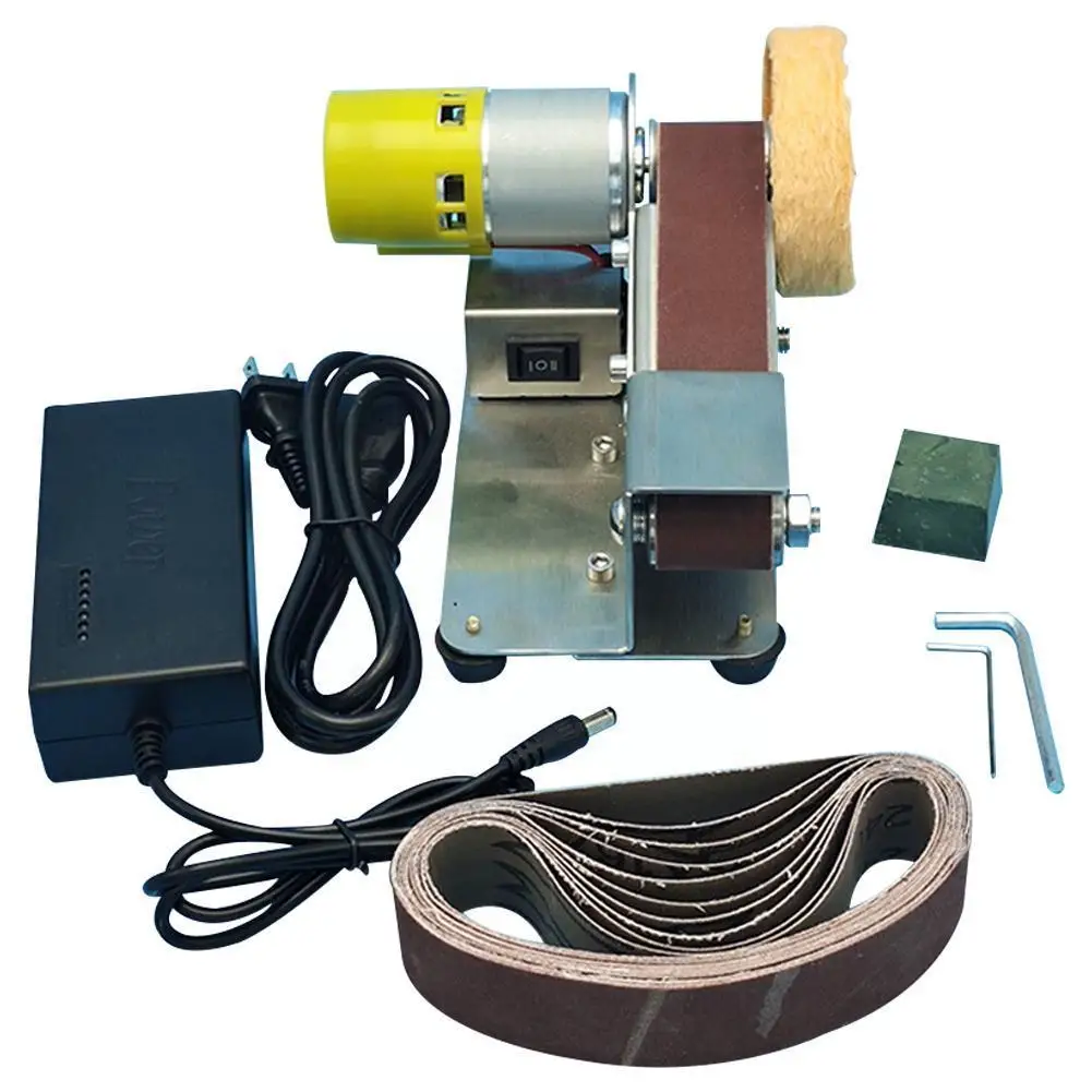 

Mini Belt Sander Electric Sanding Polishing Grinding Polisher 7-Speed Grinding Machine Belts Regulation with 10 Sander Sand Q3D2