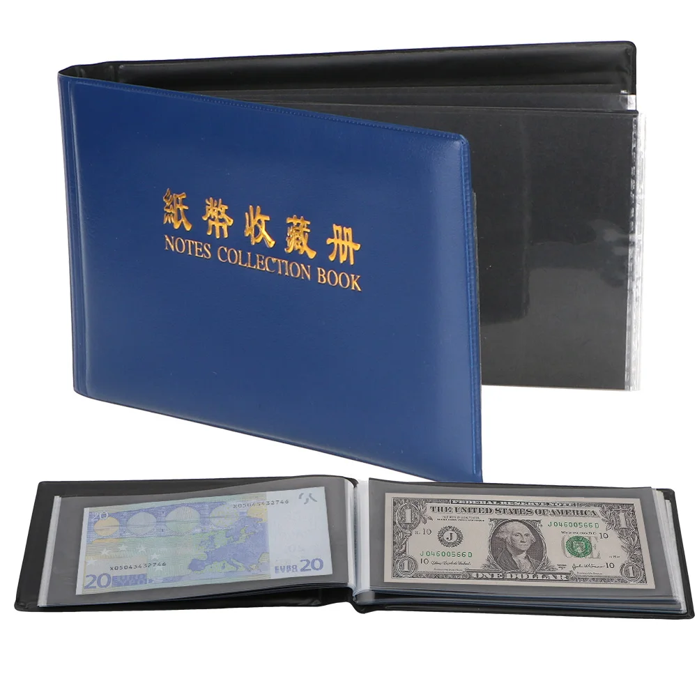 Money Collection Album 30 Pages Paper Collection Pockets Loose Leaf Sheet Banknote Protective Bag for Collector