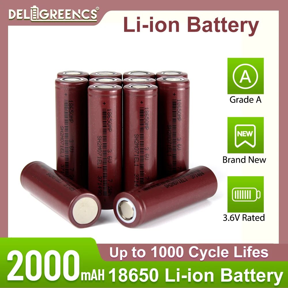 

18650 Battery 3.7V Rated Lithium Li-ion 18650 Rechargeable Battery for Power Bank DIY Pack 12V Electric Scooter Ebike Battery