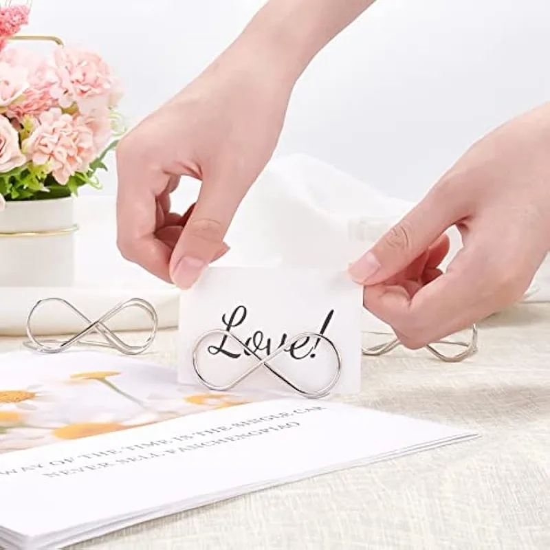 Platinum Table Number Holder Stands 10Pcs Wedding Seating Labels Place Card Clips Name Setting Place Card Holders place card holders