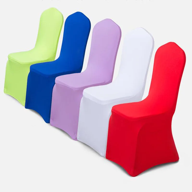 

Wholesale Universal Stretch Polyester Slipcovers for Banquet Dining Wedding Party Spandex Chair Seat Cover 10/20/100Pcs