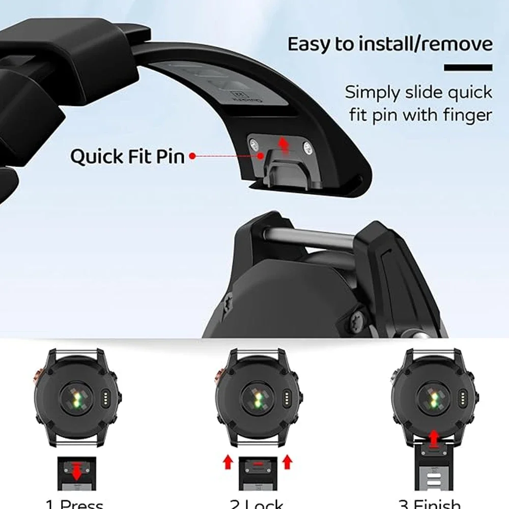 Sport Silicone Strap for Garmin Fenix 8 Pro 47mm 51mm E 7 7X/Epix Pro/6 6X/Enduro 3 Soft Bracelet 22/26mm Quickfit Official Band