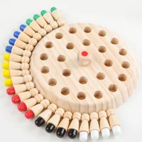 Children's Wooden Multifunctional Memory Chess Exercise Children's Color Memory Cognitive Table Games Chess Educational Toys 1