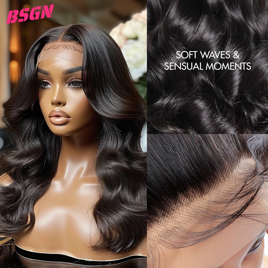 Human Hair Wigs Lace Frontal Body Wave For Women 26 28 30inches 13X4 HD Pre-cut 100% human hair