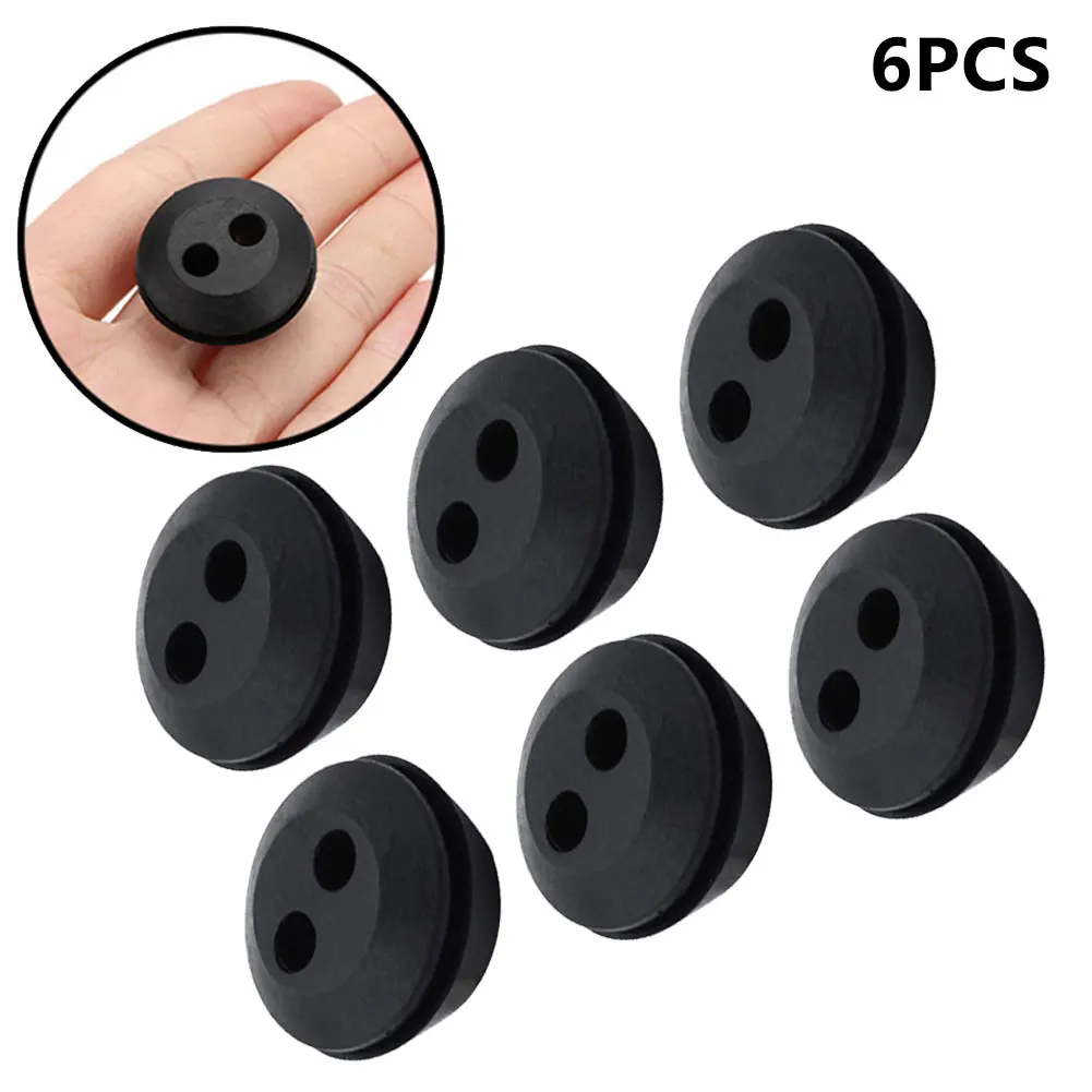 6 Pcs Rubber Grommet 2 Holes Fuel Tank Seal Grommet Fuel Tank Rubber Grommet Used For Hedge Trimmer Brush Cutters