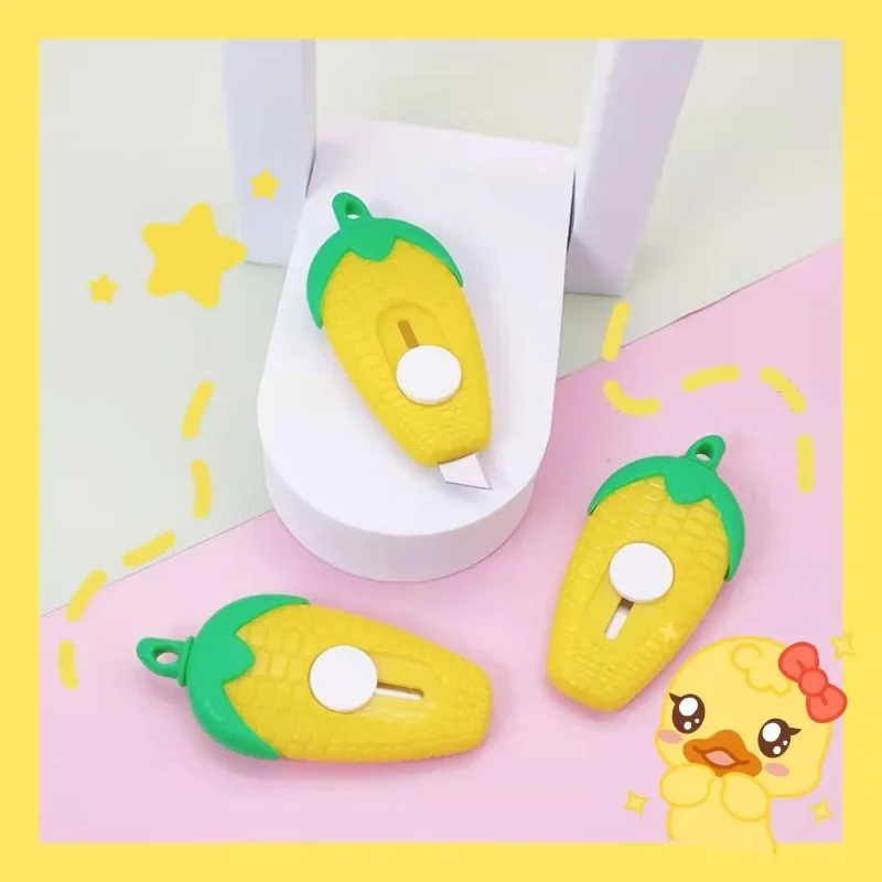 Creative Corn Cartoon Alloy Mini Portalble Utility Knife Cutter Letter Envelope Opener Mail Knife School Office Supplie