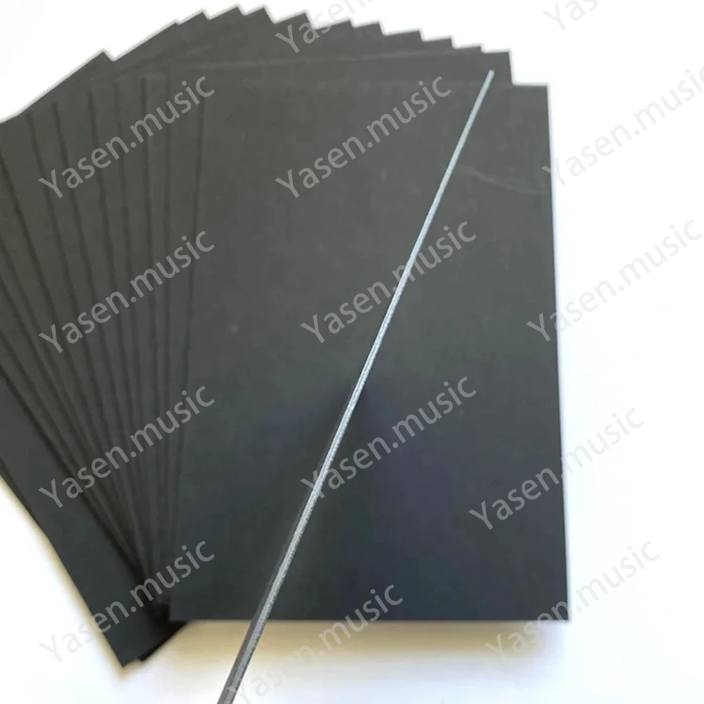 1.6mm 2.4mm Fiberboard Guitar Pickup Flatwork Material Sheet Vulcanized Fiber Board Guitar Pickup Fiber Plate in black