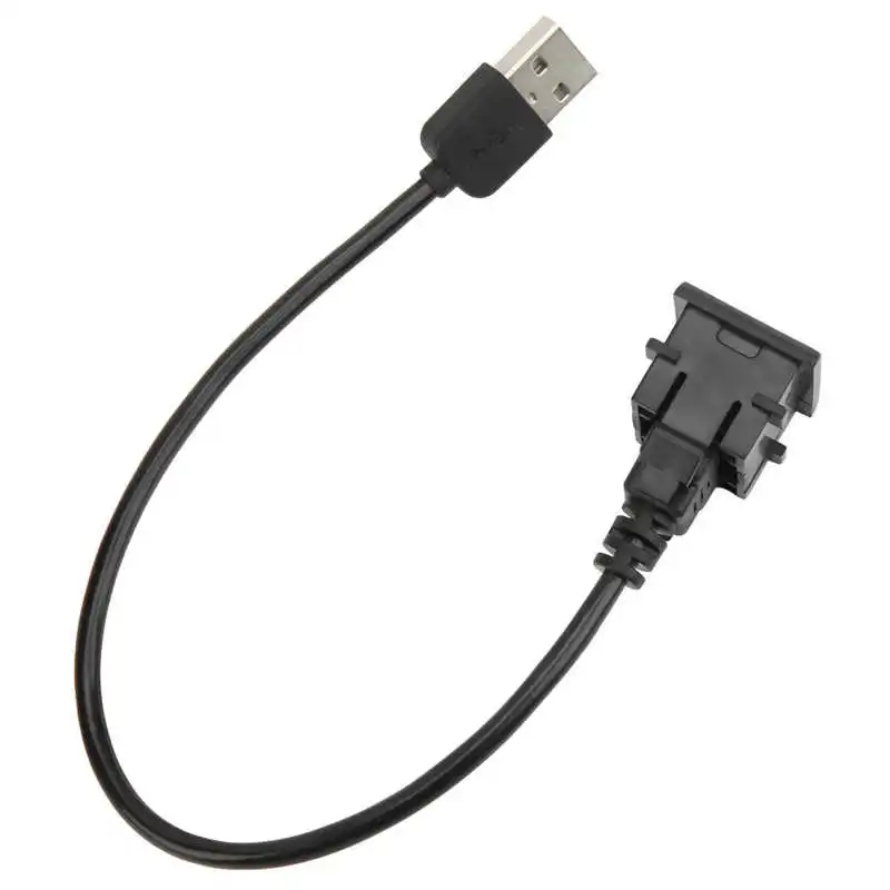 USB Outlet Wire Male To Female USB Socket Cable Replacement for Camry Prius for Car Phone Camera