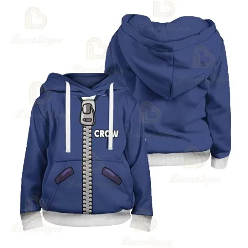 thumbnail image 1 of Sudadera con capucha de disfraces de anime de 4 a 16 años, sudadera con capucha con estampado 3D de León y cuervo, camiseta de manga corta, camisetas de dibujos animados nuevas de 2024, 1 of 5