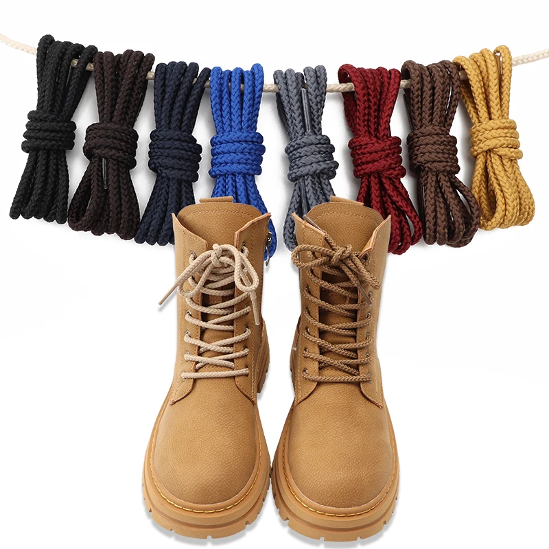 1Pair Strong Round Shoelaces Outdoor Hiking Boot High Top Shoe