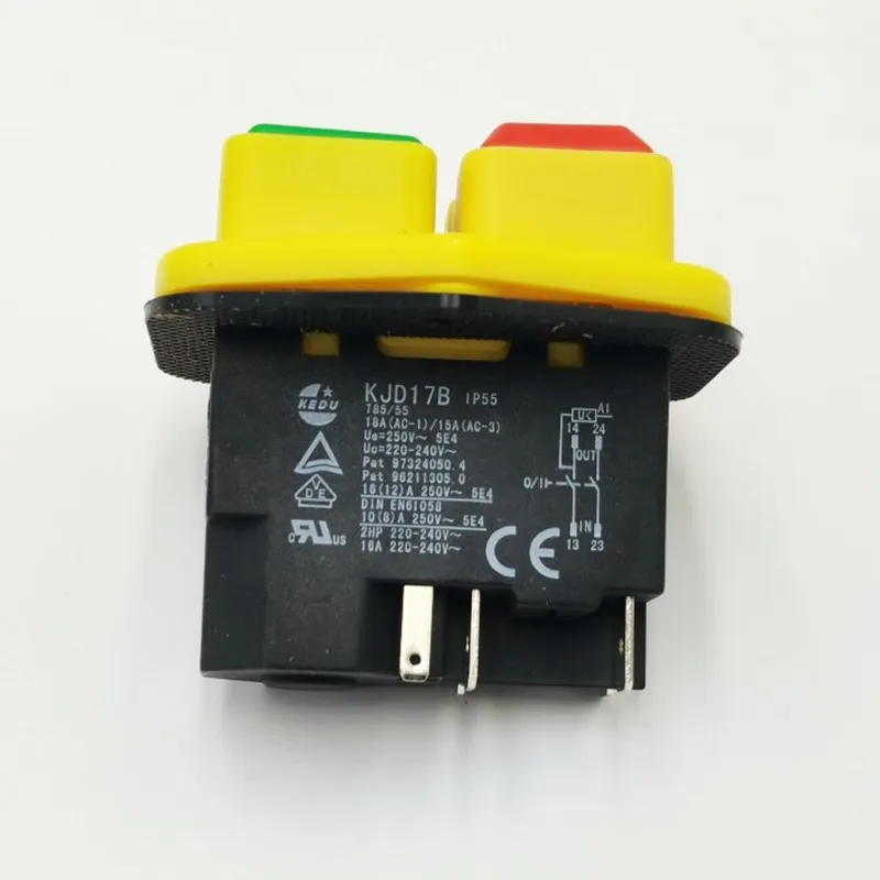 1pc kedu kjd17b interruptor de botao 220v 240v 01