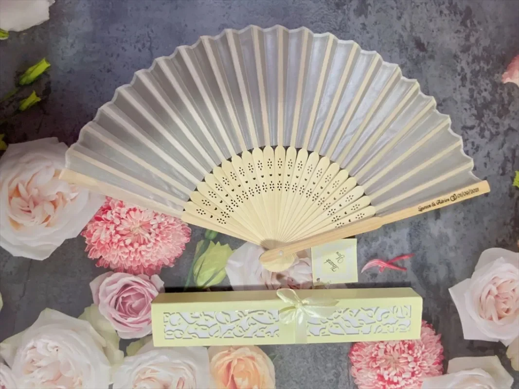 Custom Silk Folding Hand Fan 20 30 50 60 Pieces folding fan hand fan silk fans