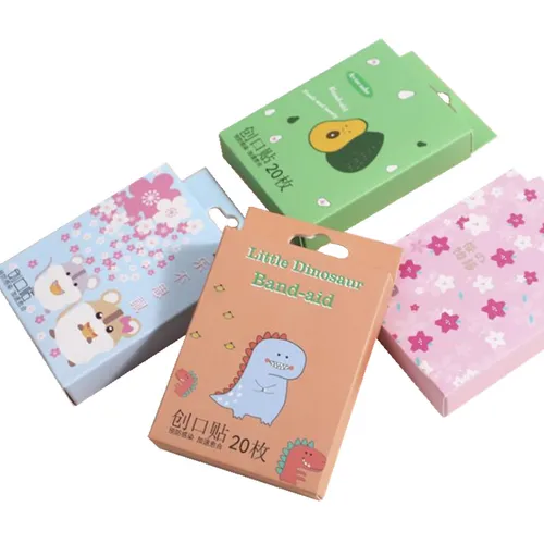 아기용 만화 아보카도 패턴 밴드 보조, 야외 스포츠 패치, 휴대용 접착 붕대 장식, 뷰티 핑거 테이프, 상자당 20 개 2