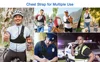 BOBLOV Body Camera Chest Vest, Durable Shoulder Single Vest for All Body Camera Support Max 130cm/4.3ft  Adjustable Chest Size 2