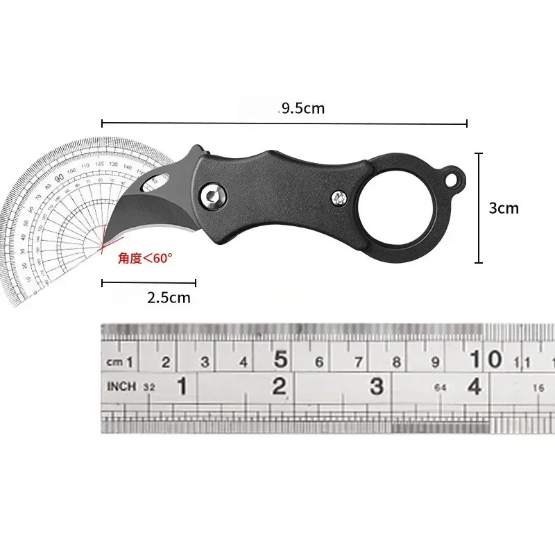 Folding Knife Mini Fox Necklace Pocket Outdoor Portable Defense Eagle Claw Home Travel Open Box Keychain
