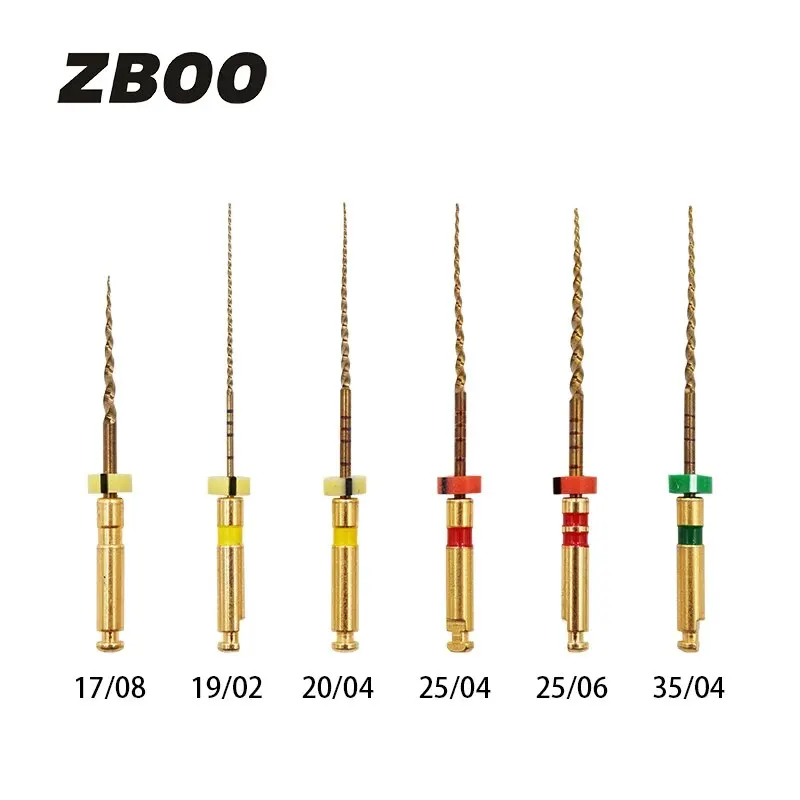 6pcs/Box Dental Heat Activated Canal Root Files 25mm Dentist Tools Engine Use Rotary Files Endondontic Root Canal Treatment 2