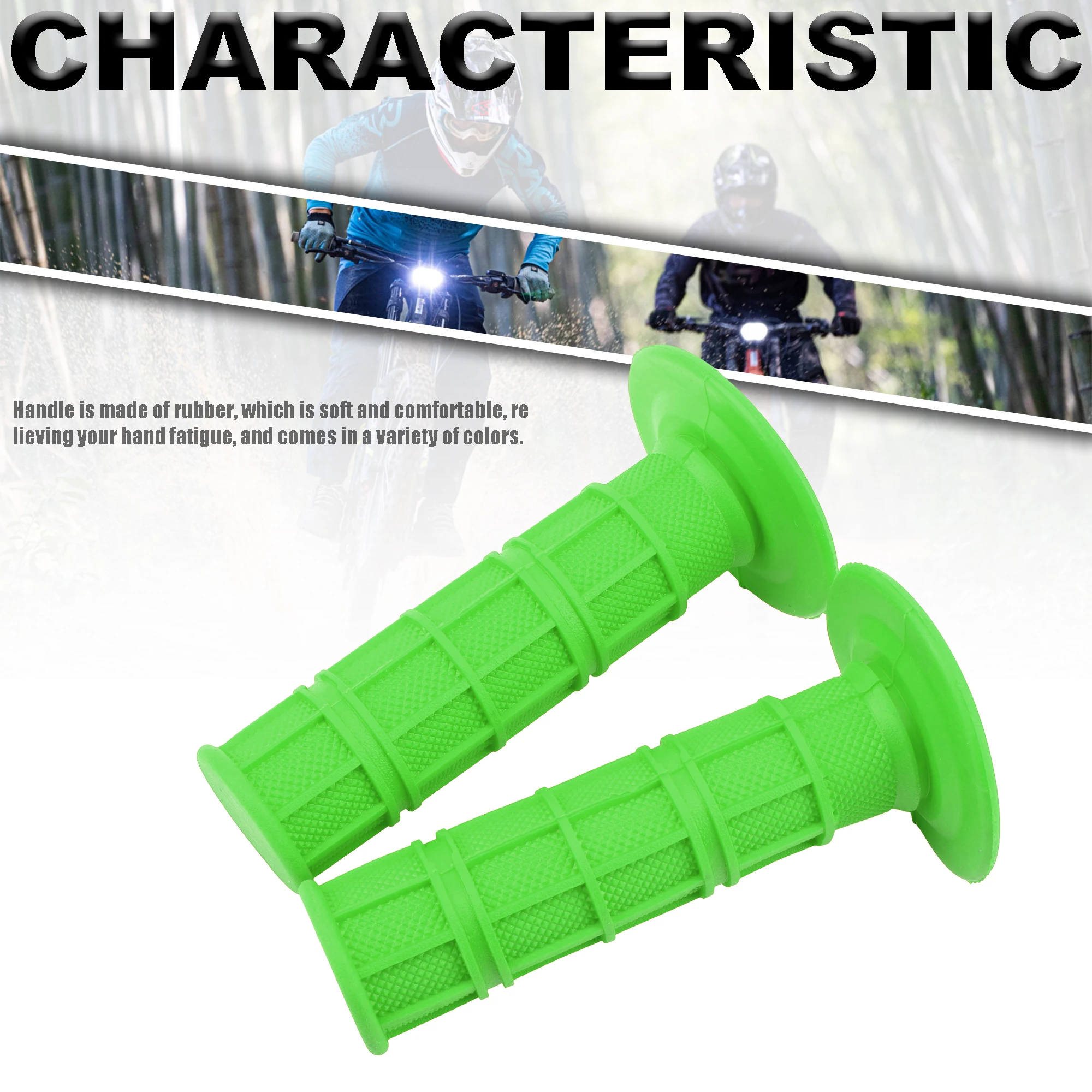 Vibrant Universal Motorcycle Handlebar Grips - 7/8 22mm Dirt Bike Accessories