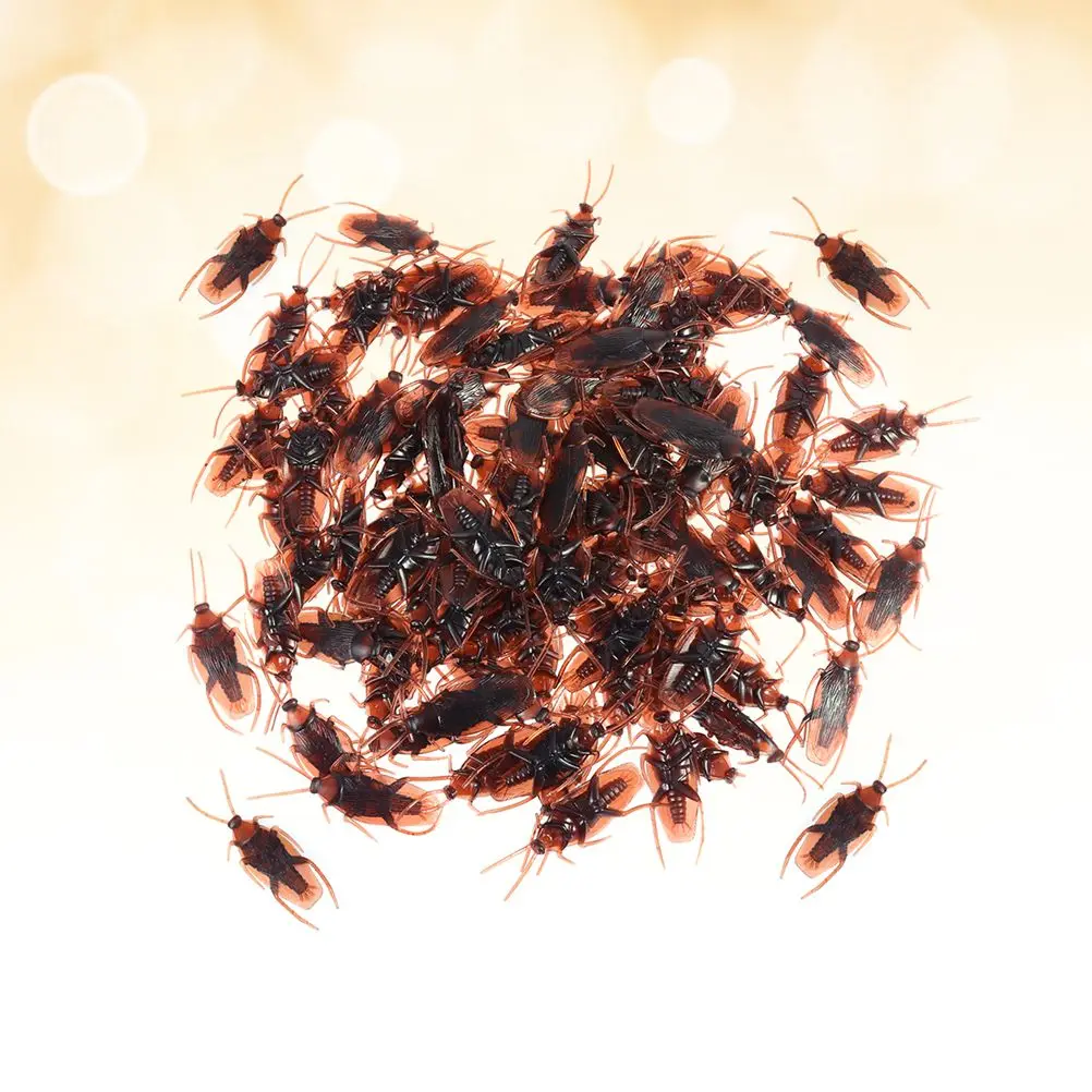 150 Pcs Simulation Cockroaches Prank Toys Plastic Insects For April Fool Scare Friends Practical Jokes Novelty
