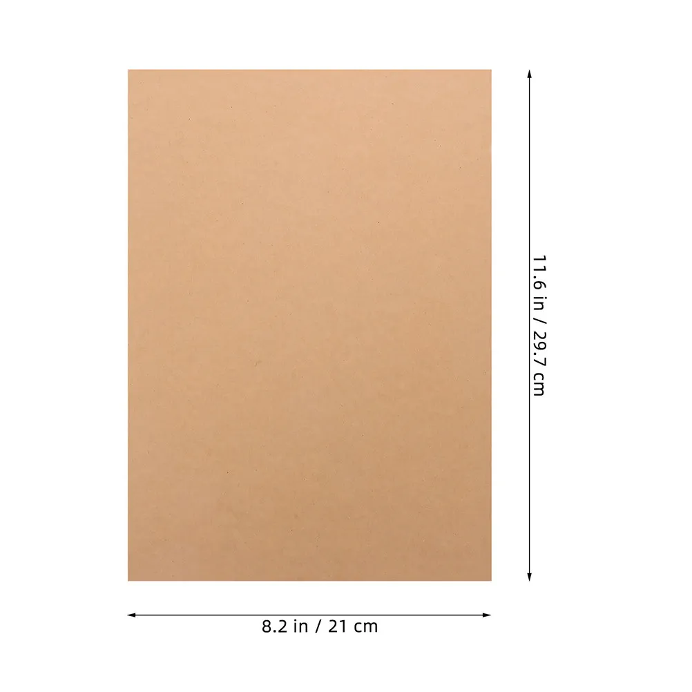 50Pcs 크래프트 종이 시트 DIY 공예품을위한 두꺼운 갈색 카드지 카드 만들기 인사말 카드 스크랩북 학교 프로젝트 아트 카드
