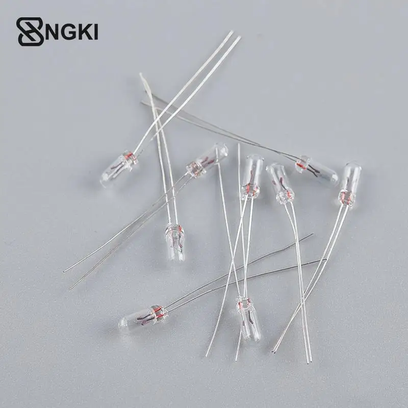 10pcs  Miniature 0.07A 3mm 4mm 5mm 1.5V,3V,6V, 9V,12V, 24V Lamp Light Bulb Edison Incandescent Filament Rice 10pcs led filamento de la bombilla de luz con forma de vela e14 220v 2w 4w 6w vintage edison bombilla led lámpara fría calien