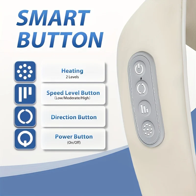 Electric Wireless Neck And Shoulder Massager Shiatsu Kneading Shawl_voghion.com