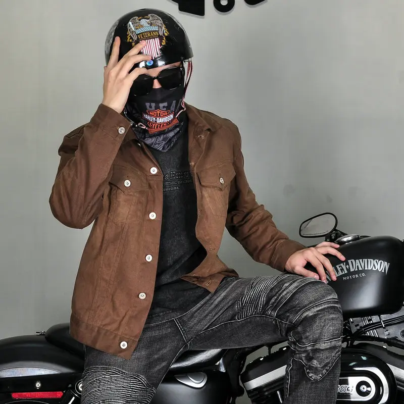 Motorcycleridingclothesmotorcyclejacketgreasewaxedcoating