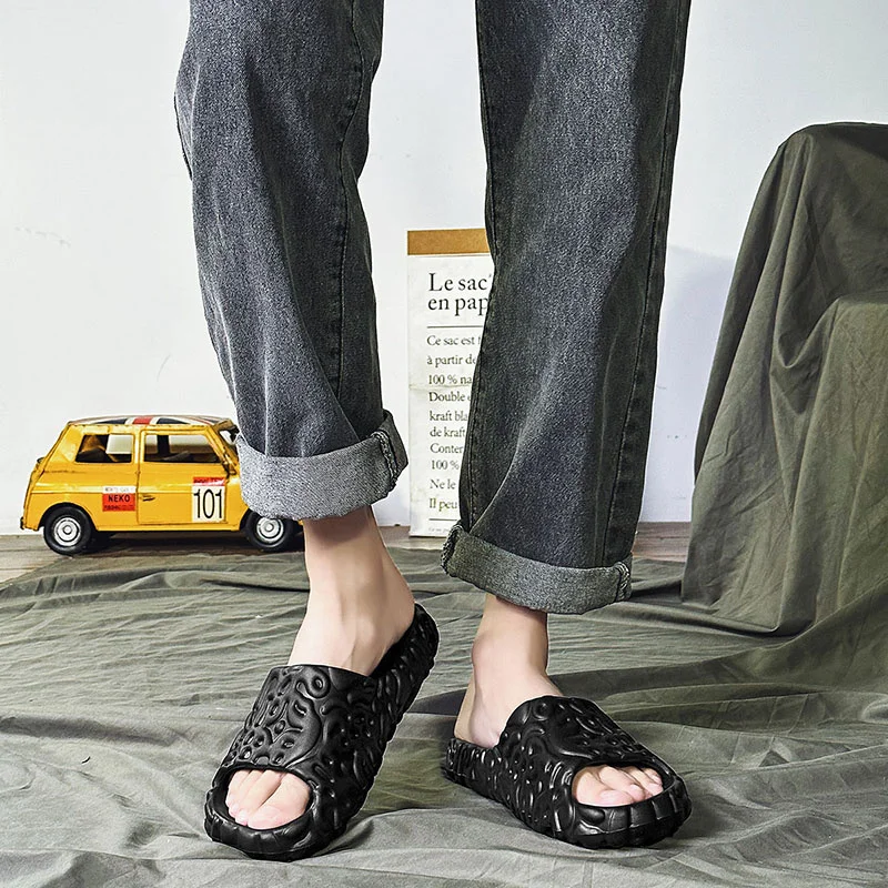 Slip Slippers for Men Non-Slip Non-Slip Summer Slippers Soft Foam Sliders With Thick Sole Slipper for Indoor Outdoor_voghion.com