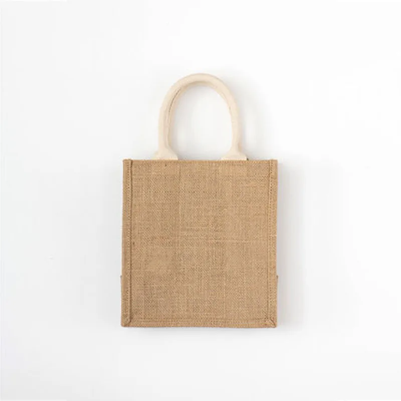 100pcs 다목적 일반 대량 미니 황 마 쇼핑 가방 삼 베 공예 DIY 사용자 지정 수락