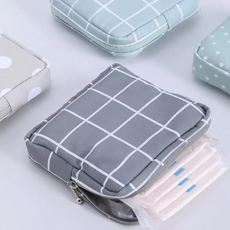 Cartoon Cute Pattern Storage Bag Coin Purse Sanitary Pad Pouch Zipper Bag  Tampon Storage Tampon Holder Sanitary Napkin Organizer - AliExpress