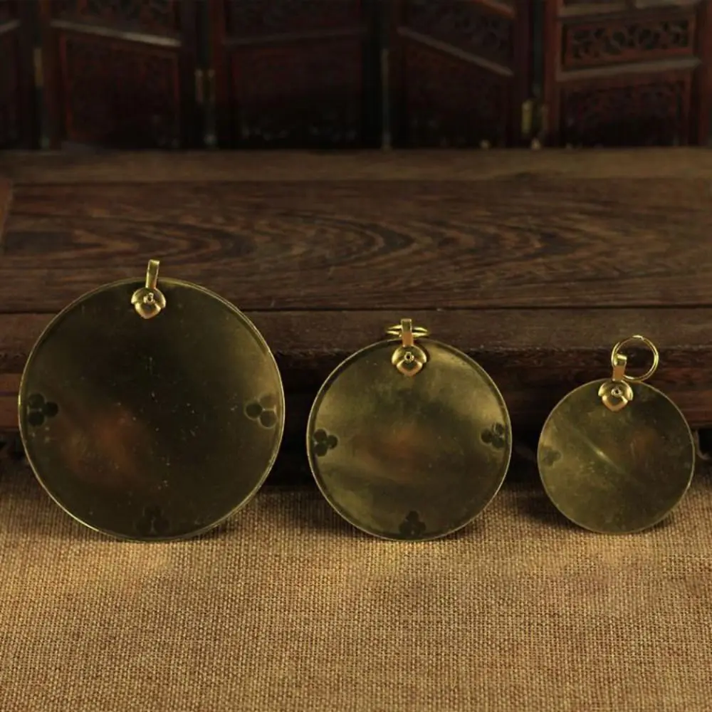 Auspicious Brass Bagua Hanging Mirror Bumpy Surface Dual-use Mirror Convex Pendant Pure Copper Gossip Ornament