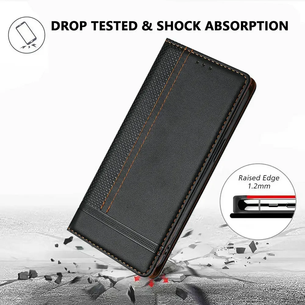 Luxury Magnetic Wallet Book Case