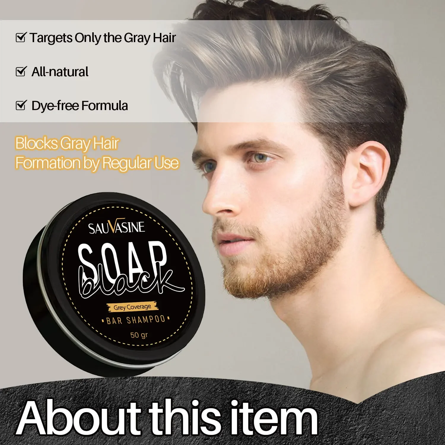 Hair Darkening Shampoo Soap Cover Gray Hair Shampoo Soap For Gray Hair No Chemicals Hair Dye To Cover Canas White Hair Color Dye