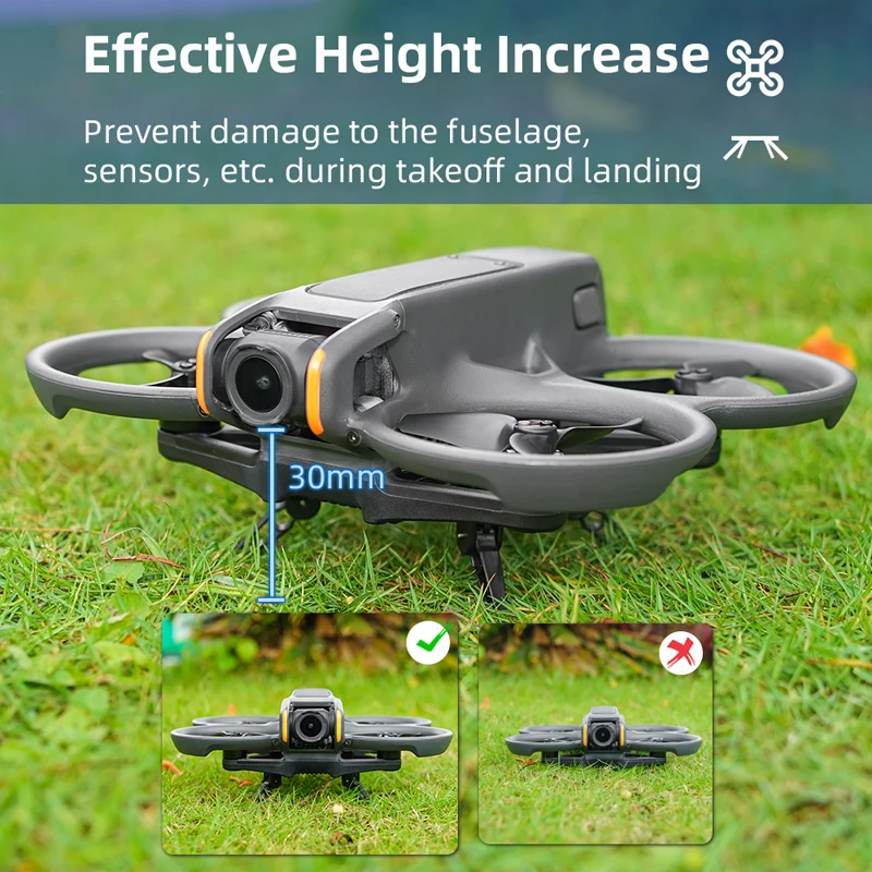 Description Picture 6 of itemFoldable Landing Gear for DJI Avata 2 Drone Gimbal Protection Light Heighten Feet Extended Kit for Avata2 Drone Accessories