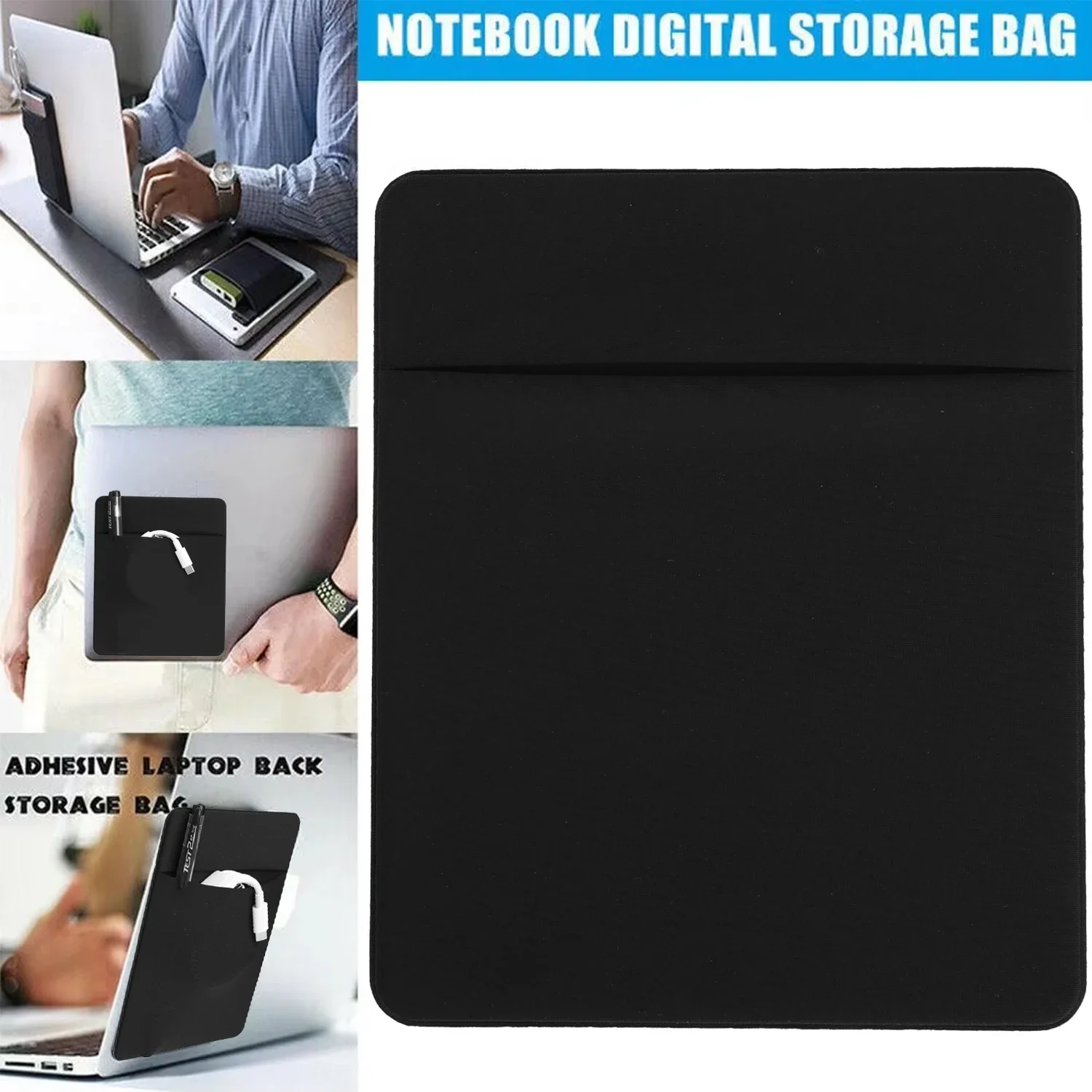 Self Adhesive Storage Bag for Notebook Mouse Digital Hard Drive thumbnail 4