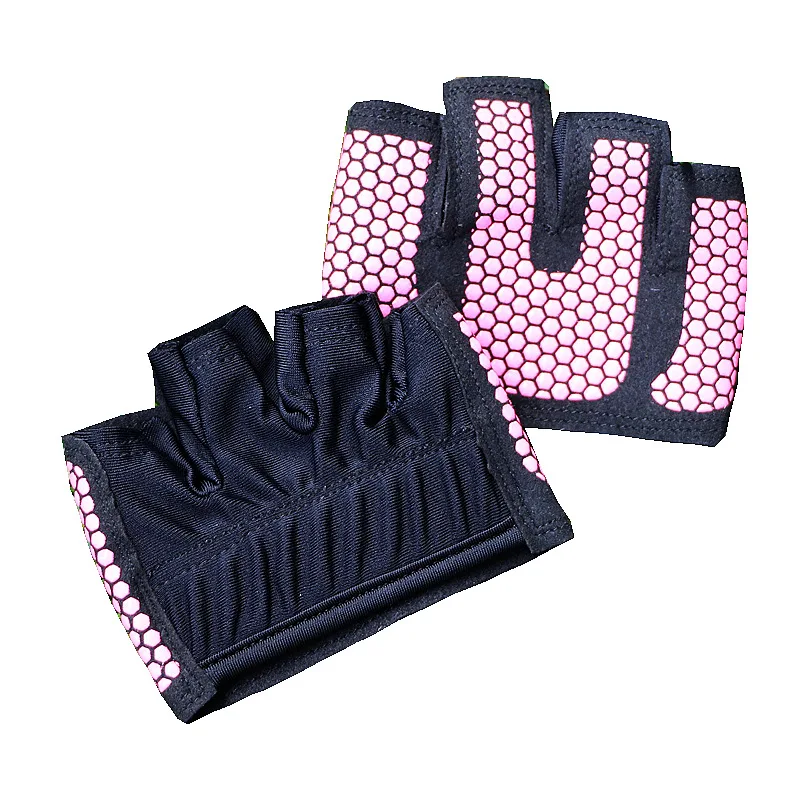 Gym Fitness Half Finger Gloves Men Women Anti-Slip Silicone Workout Glove Pull Up Power Weight Lifting Grips Hand Plam Protector